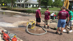 Broken water main line orlando florida